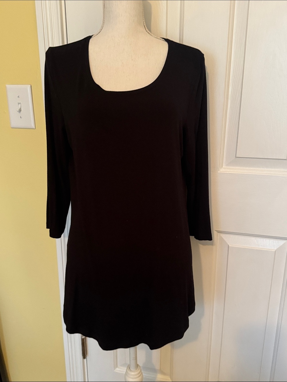 NWOT JM Collection Black Long Sleeve Top/Tunic